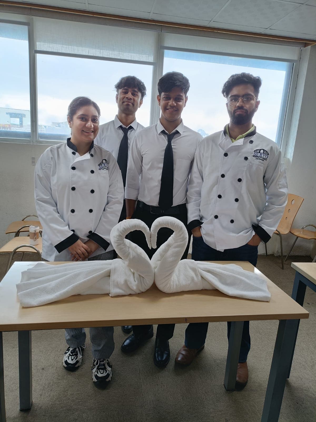 Servo Hospitality School Dehradun Towel Origami Session photo 4